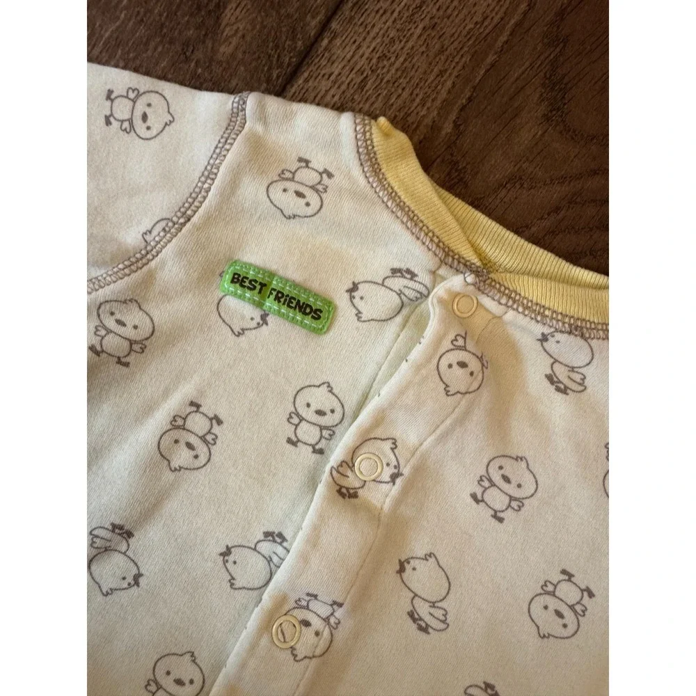 Vintage Child of Mine Carters Baby Sleeper 0/3 Month Chick Frog Duck Best Friend